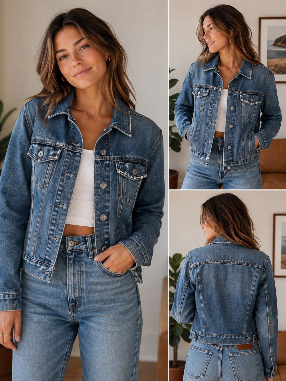 Vintage Y2K GAP Blue Denim Trucker Jacket - Women's #1106CL